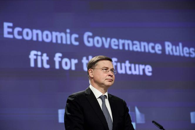 Valdis Dombrovskis, vicepresidente de la Comisión Europea, en Bruselas, miércoles 26 de abril de 2023. 