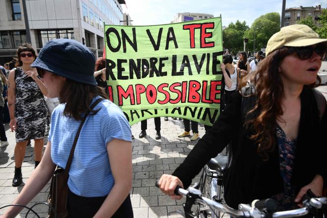 Manifestation à Marseille (Bouches-du-Rhône), le 29 avril 2023, contre la politique migratoire et l’opération « Wuambushu » à Mayotte.