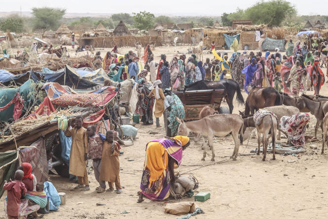 Des réfugiés soudanais à Koufroun, au Tchad, le 30 avril 2023.