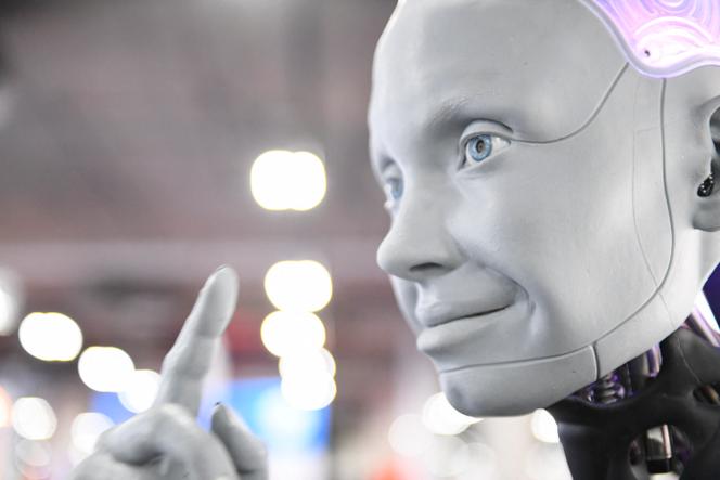 Een mensachtige robot te zien op de Consumer Electronics Show in Las Vegas (VS), 5 januari 2022.