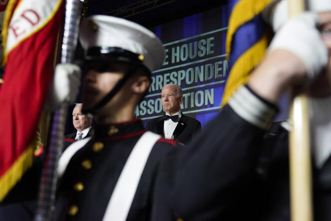 US President Joe Biden at the White House Correspondents' Association dinner in Washington DC, on April 29, 2023.