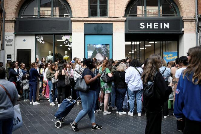 Lors de l’ouverture de la boutique Shein à Toulouse, le 25 mai 2022.
