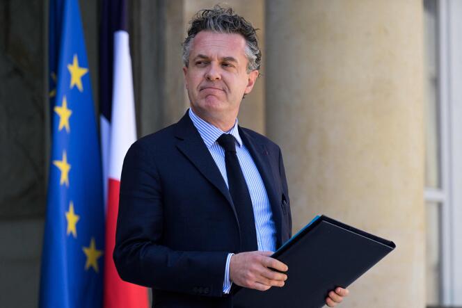 El Ministro de Transición Ecológica, Christophe Béchu, en el Palacio del Elíseo, 3 de mayo de 2023.