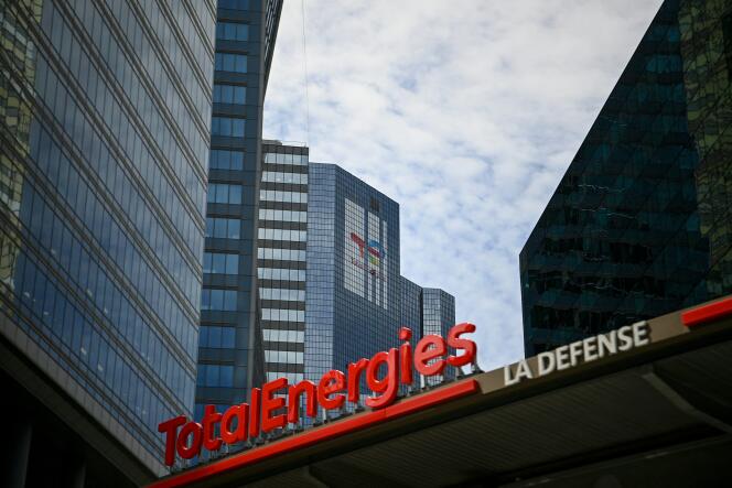 En la sede de TotalEnergies en La Défense, cerca de París, el 28 de mayo de 2021. 