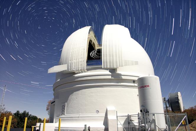 Le téléscope Samuel Oshin, à l’observatoire Palomar, en Californie.