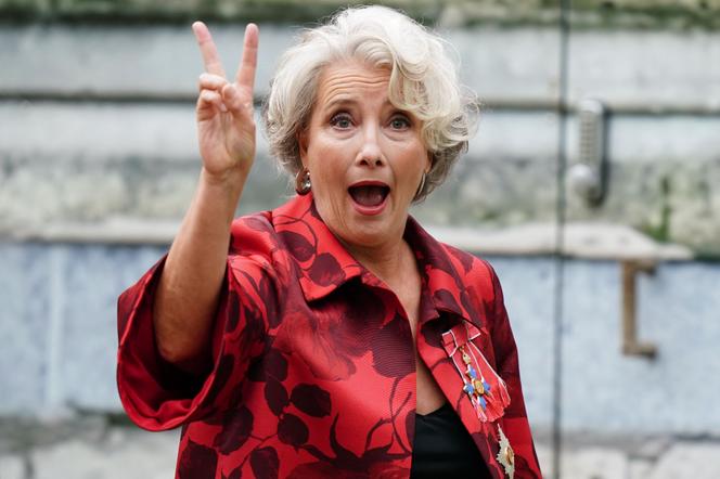 L’actrice anglaise Emma Thompson à son arrivée à l’abbaye de Westminster; à Londres, le 6 mai 2023.