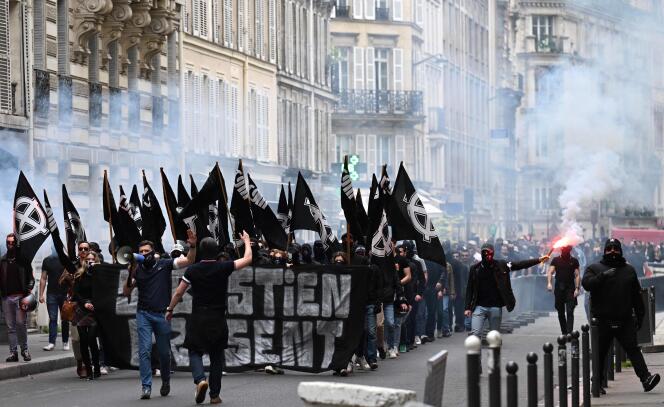 Manifestation de l’ultradroite à Paris, samedi 6 mai.