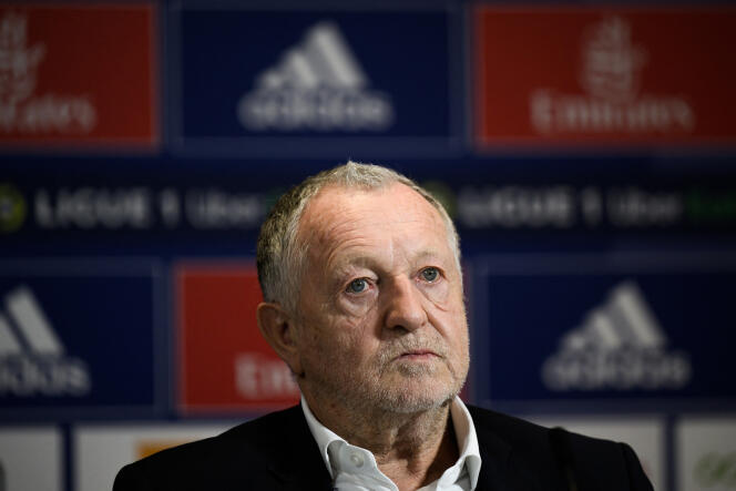 Jean-Michel Aulas, 1 de julio de 2022, en la sede del Olympique Lyonnais, en Décines-Charpieu (Ródano).