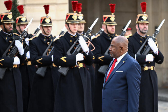 The President of Comoros, Azali Assoumani, arrives at the Elysee Palace during his last visit to Paris on January 11, 2023.