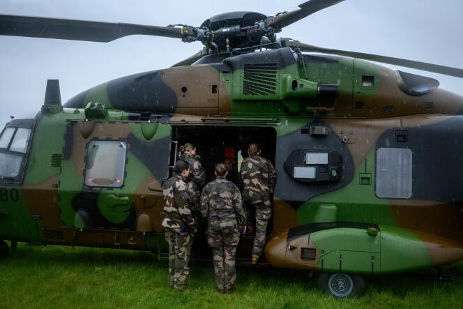 During an exercise at the military camp of Sissonne, in northern France, on April 22, 2023.
