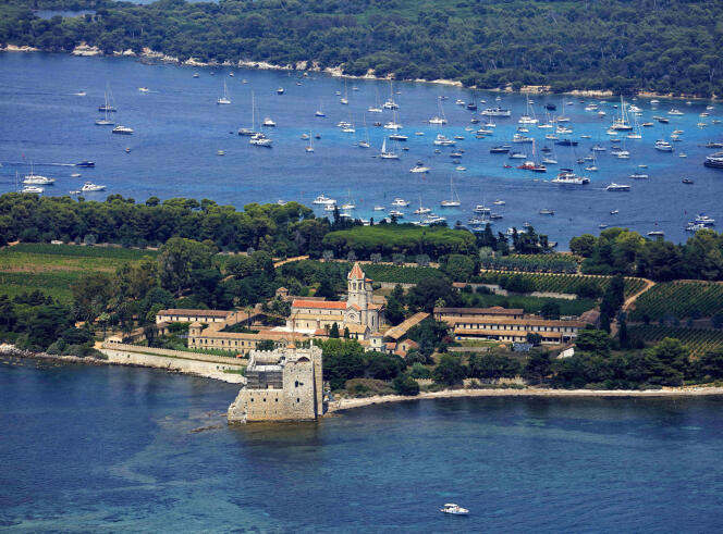 The Abbey of Lérins, on the island of Saint-Honorat, in the Alpes-Maritimes.
