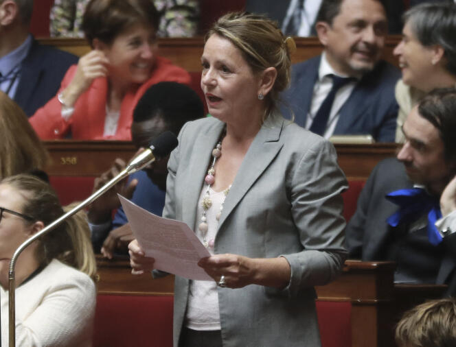 La députée Anne-Christine Lang, alors rattachée au parti La République en marche (LRM), à l’Assemblée nationale le 26 juillet 2017.