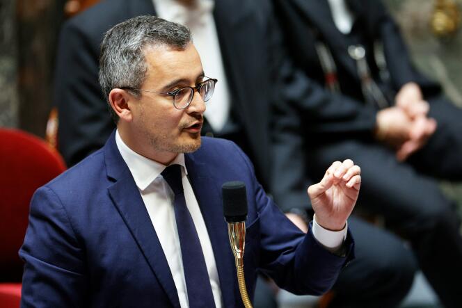Gérald Darmanin, durante una sesión de preguntas al gobierno, en la Asamblea Nacional, 9 de mayo de 2023. 