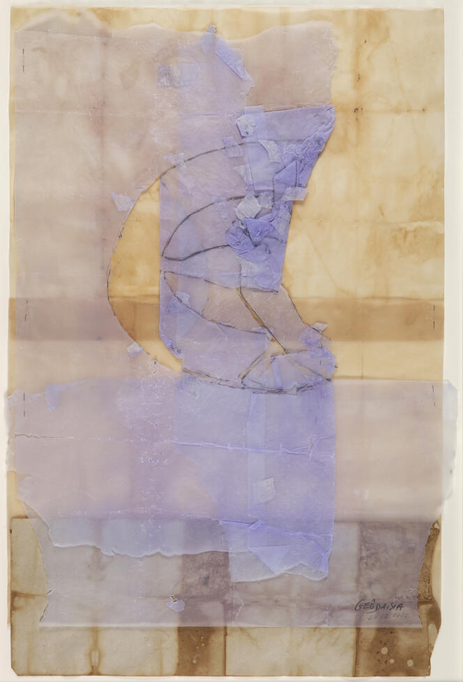 « Geodaisia » (2022), de Myriam Mihindou, technique mixte sur papier.