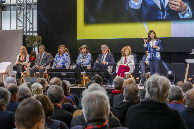 Carole Delga, présidente de la région Occitanie, lors des rencontres des maires d’Occitanie, à Toulouse, le 11 mai 2023.