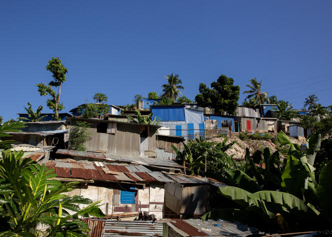 Slum district of Kawéni, in Mayotte, on April 30, 2023.