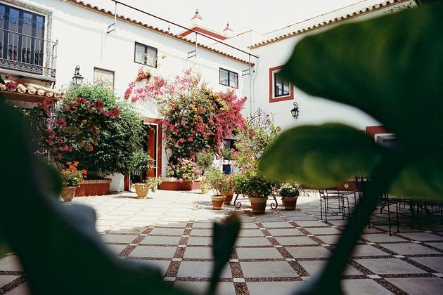 El patio principal le permite tomar comidas al aire libre o sentarse a leer en paz.