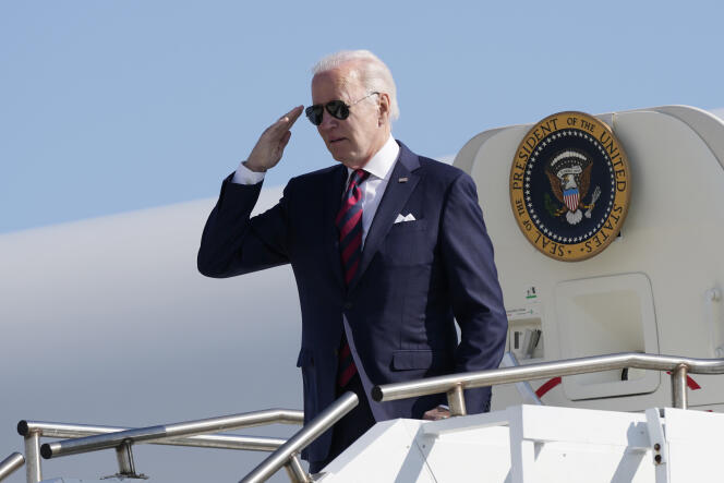 US President Joe Biden at Dover Air Force Base in Delaware, USA.  May 15, 2023.
