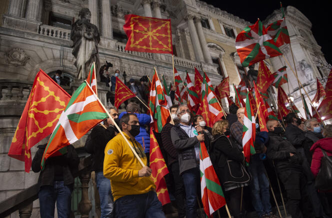 Manifestation indépendantiste basque à l’appel du parti EH Bildu, le 20 novembre 2021, à Bilbao.