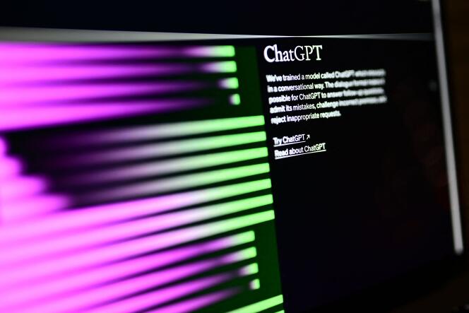 La portada del sitio web de OpenAI, la empresa que creó el chatbot ChatGPT.