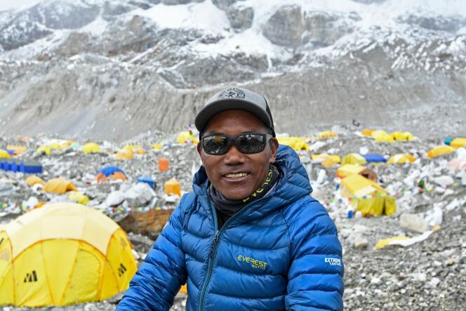 Kami Rita Sherpa au camp de base de l’Everest, le 2 mai 2021. 