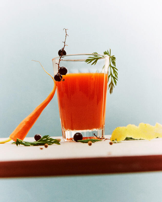 Cocktail detox à base de carotte.