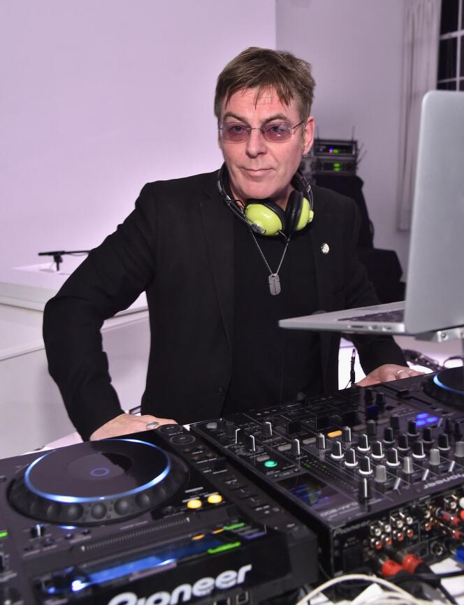 Musician Andy Rourke DJs at LilySarahGrace Presents Color Outside The Lines in New York City, October 25, 2014.