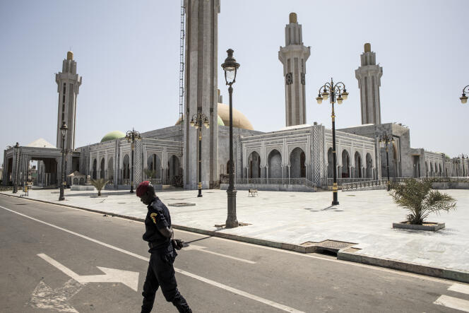 La grande mosquée de la confrérie des mourides à Dakar, en mars 2020.