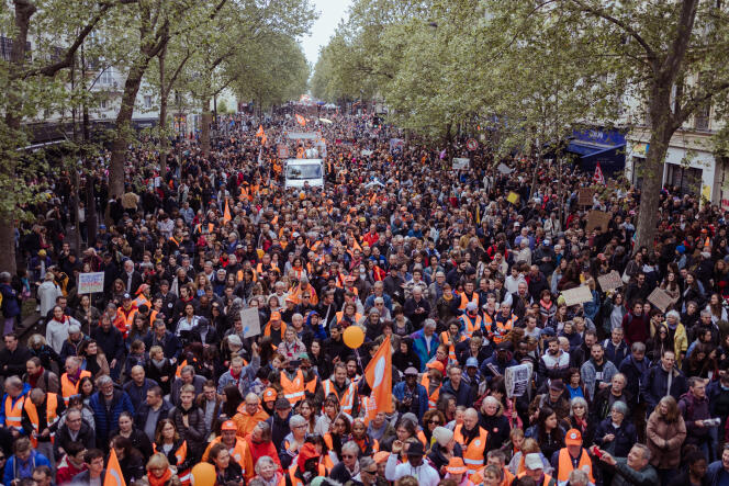 Manifestation 1er mai contre la réforme des retraites, Paris, FRANCE 1er mai 2023 © AGNES DHERBEYS / MYOP POUR «LE MONDE»