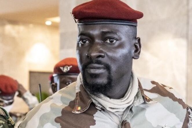 Le colonel Mamady Doumbouya, chef de la junte guinéenne, à Conakry, en septembre 2021.
