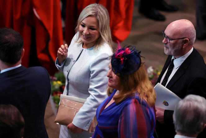 Sinn Féin Deputy Leader Michelle O'Neill after the coronation of Charles III at Westminster Abbey on May 6, 2023.