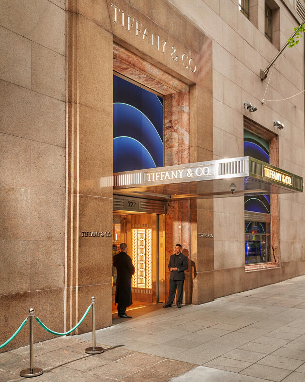 The entrance to the Tiffany store in New York. 