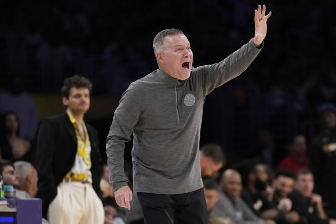 Denver Nuggets coach Michael Malone on May 22, 2023 in Los Angeles, USA. 
