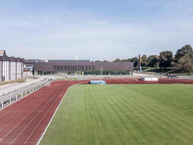 Vue d’ensemble de l’université TUM, sur l’ancien site olympique de Munich. 