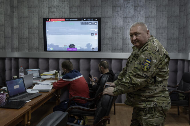 General Dmytro Marchenko, in a command post of the General Staff, in Mykolaiv, Ukraine, on May 18, 2023.