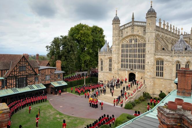 La chapelle Saint-Georges, au château de Windsor, lors des funérailles de la reine Elizabeth II, le 19 septembre 2022.