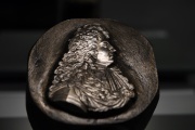 A cachet of King Louis XIV, pictured at the Paris Mint, September 21, 2017.