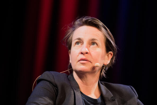 Céline Minard, au Festival de littérature de Cologne (Allemagne), le 14 mars 2018.
