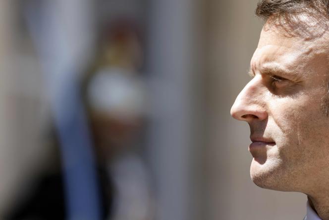 Emmanuel Macron on May 24, 2023 at the Elysée.