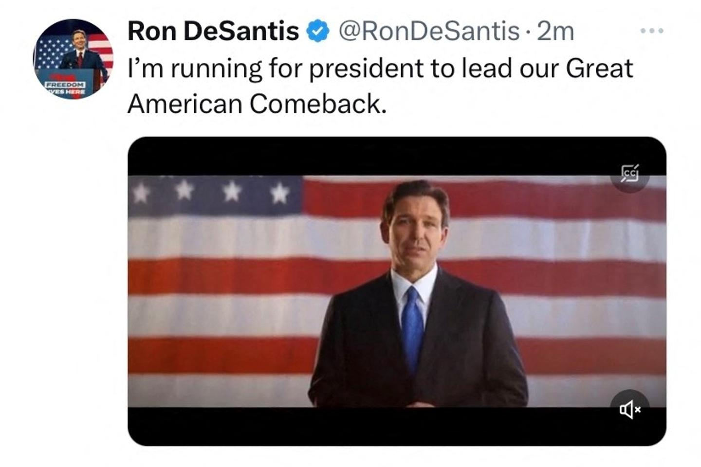 Ron DeSantis annonce sa candidature à l’élection présidentielle