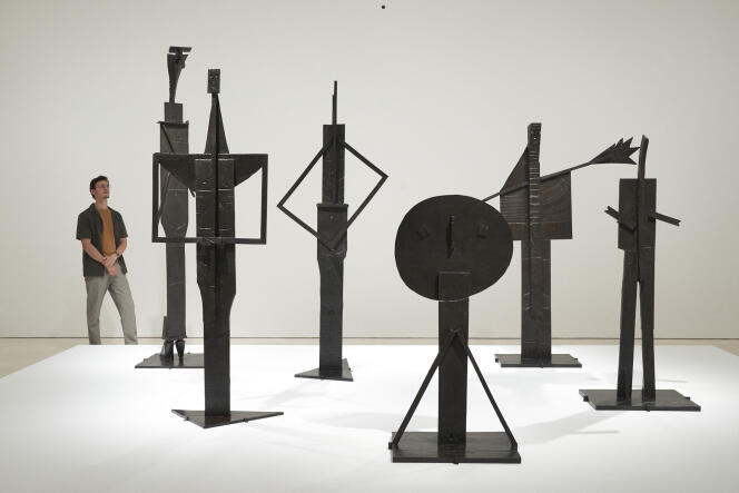 View of the exhibition “Picasso Sculptor.  Matter and Body”, at the Picasso Museum, in Malaga (Spain), on May 5, 2023.