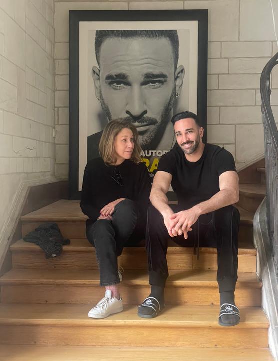 Pascale Clark y Adil Rami, en mayo de 2023.