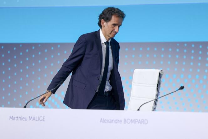 Alexandre Bompard, director ejecutivo de Carrefour, durante la asamblea general del grupo, el 26 de mayo de 2023 en Aubervilliers (Seine-Saint-Denis). 