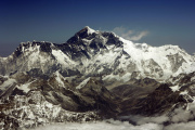 Aerial view of Everest on March 25, 2018.