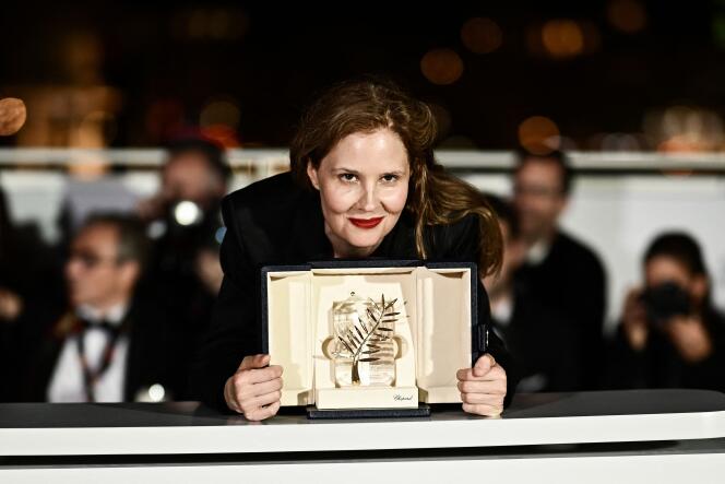Justine Triet receives the Palme d'or for 
