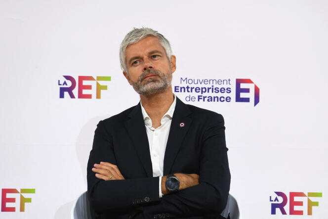 Laurent Wauquiez, at the Medef summer university, in Paris, on August 30, 2022.