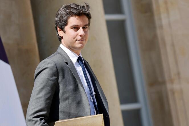 Le ministre délégué aux comptes publics, Gabriel Attal, à l’Elysée, à Paris, le 24 mai 2023.