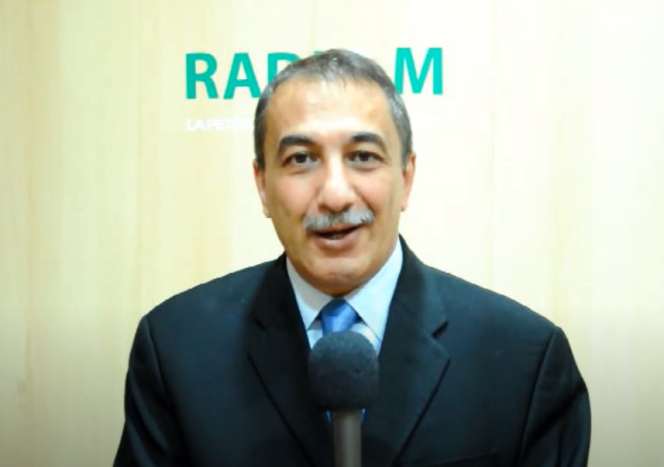 Ihsan Al-Qadi, Radio M broadcasting director, YouTube screenshot.