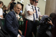Polish opposition leader and former prime minister Donald Tusk at the Warsaw Parliament on May 26, 2023.