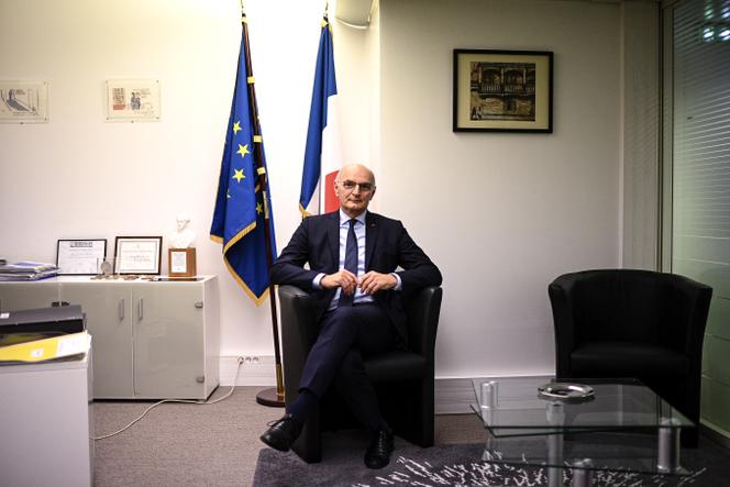 Didier Migaud, président de la Haute Autorité pour la transparence de la vie publique (HATVP), dans son bureau en novembre 2020.